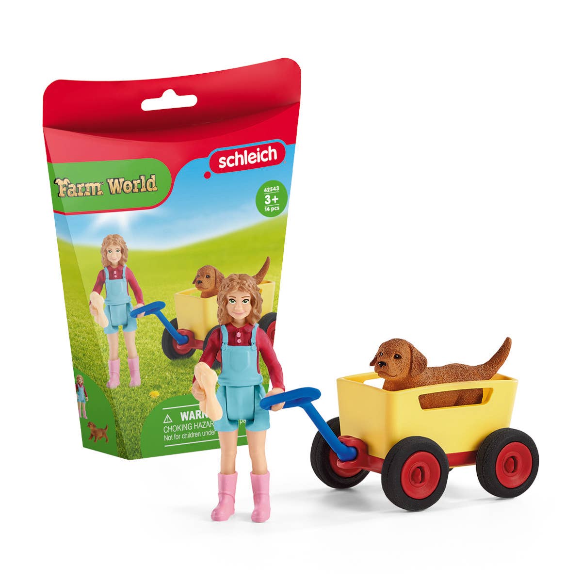 Puppy Wagon Ride Farm Figurine Toys Play Set