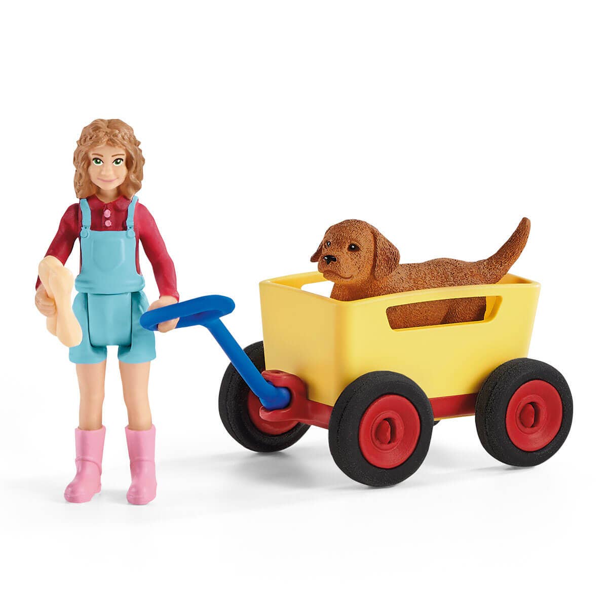 Puppy Wagon Ride Farm Figurine Toys Play Set