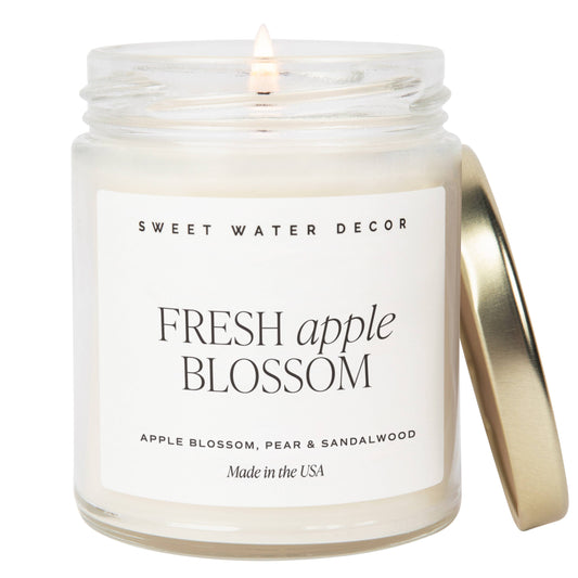 Fresh Apple Blossom 9 oz Soy Candle - Home Decor & Gifts