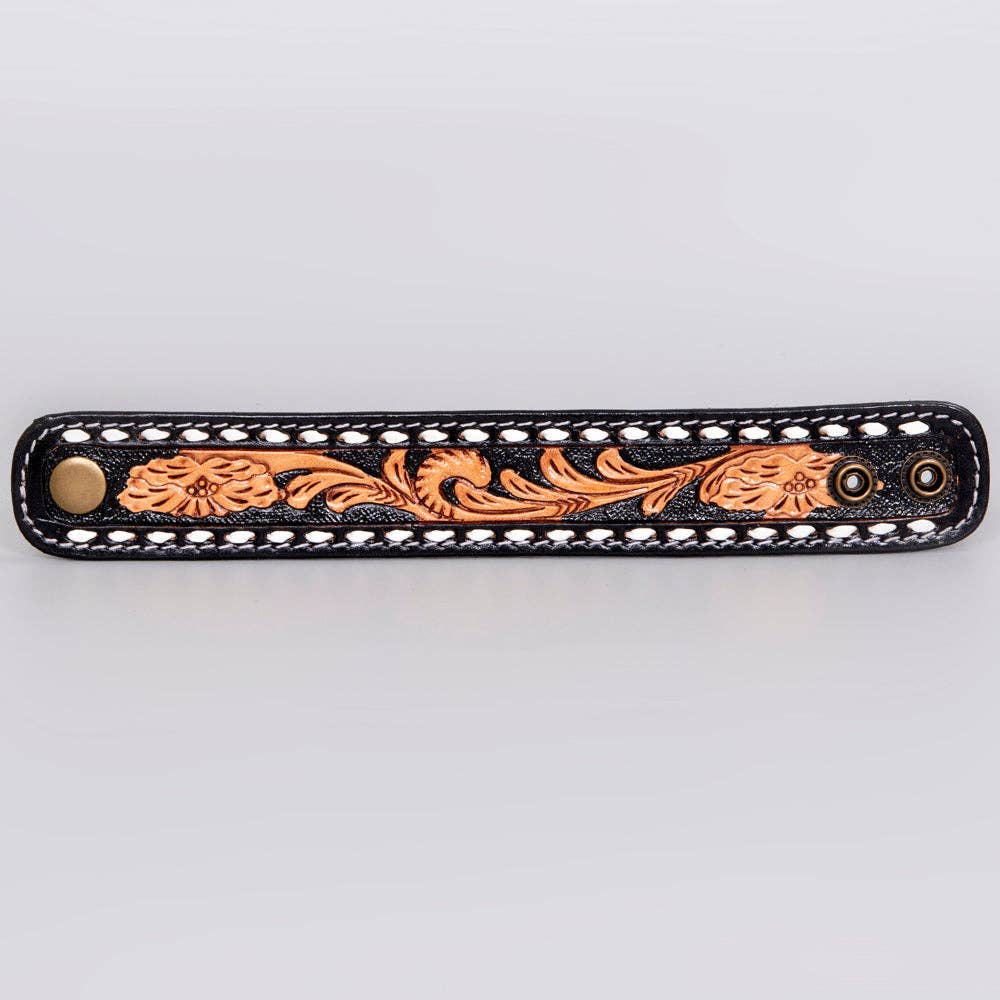 ADBRF202 Hand tooled Genuine Leather Bracelet women